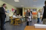 Au bureau de vote des Valmeux.
